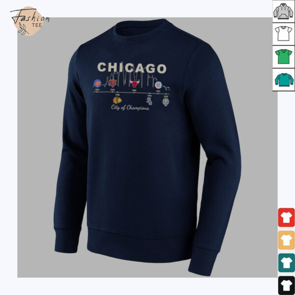 Nice Chicago Sports History City Of Champions T Shirt