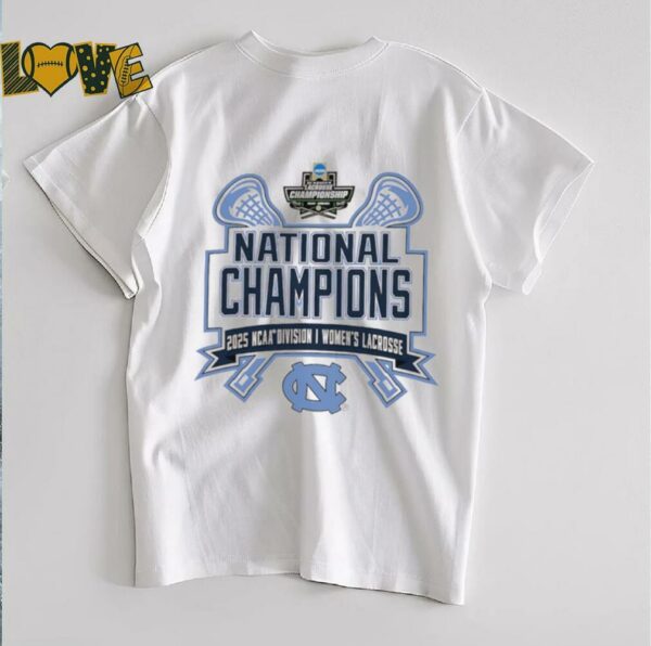 North Carolina Tar Heels National Champions 2025 NCAA DI women’s Lacrosse logo T shirt