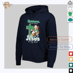 Official Miami Hurricanes In My Veins, Jesus In My Heart Mascot Cross T Shirts