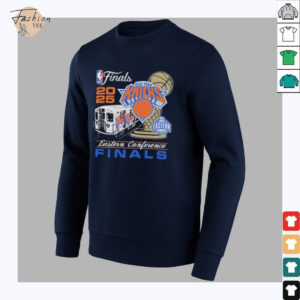 Official New York Knicks 2025 NBA Eastern Conference Finals Train Trophy T shirts