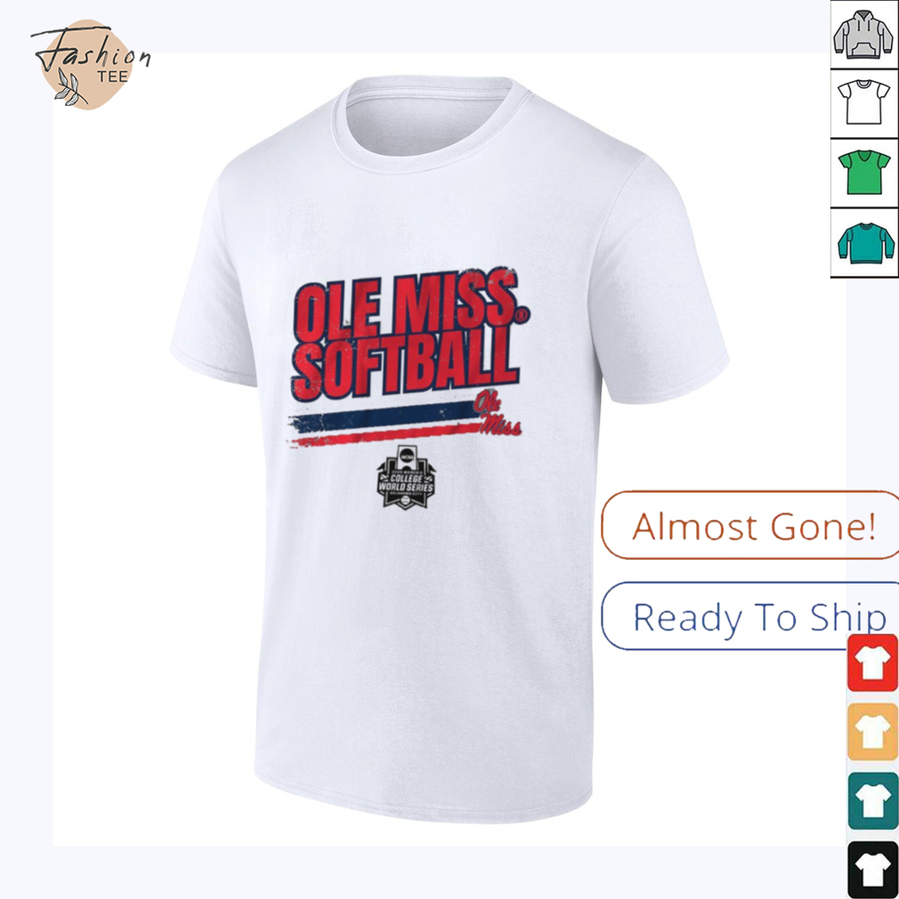 Official Ole Miss Softball Women’s College World Series Stripe T Shirt Official Ole Miss Softball Women’s College World Series Stripe T Shirt