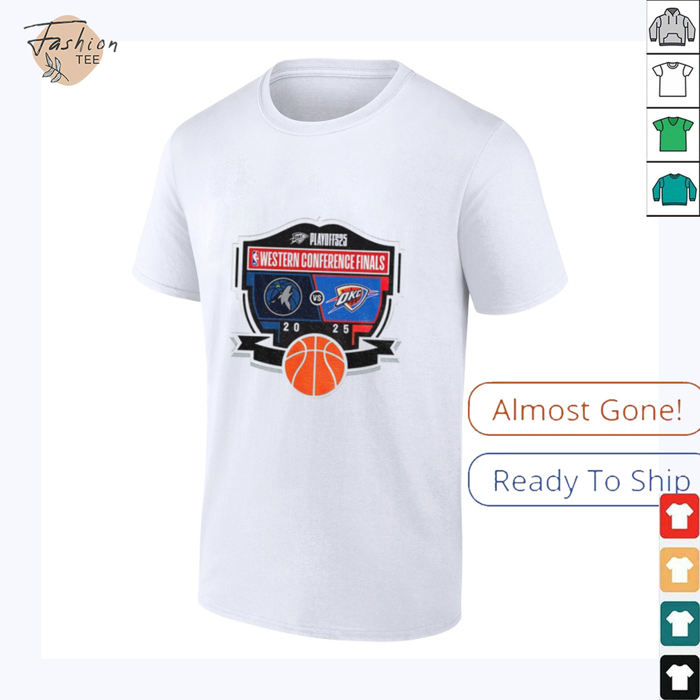 Oklahoma City Thunder 2025 Western Conference Finals Matchup NBA shirt Oklahoma City Thunder 2025 Western Conference Finals Matchup NBA shirt