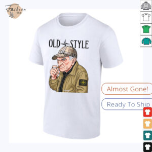 Old Style Man with Cap Graphic T Shirt