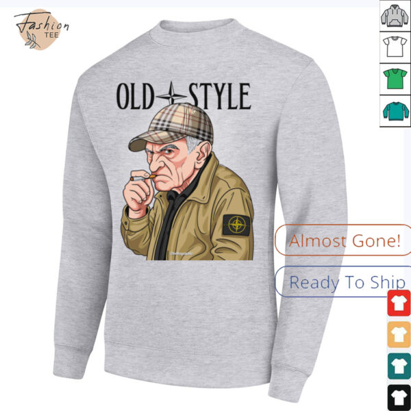 Old Style Man with Cap Graphic T Shirt