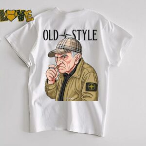Old Style Man with Cap Graphic T Shirt