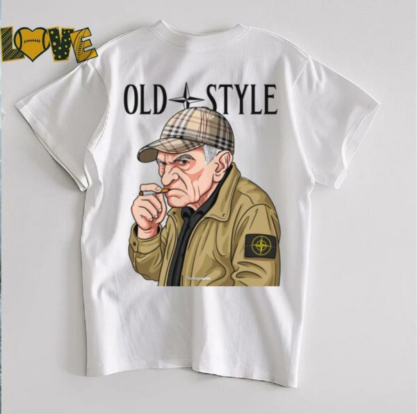 Old Style Man with Cap Graphic T Shirt