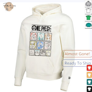 One Piece straw hat crew tonal grid girls characters shirt