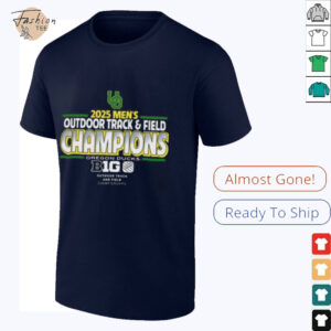 Oregon Ducks 2025 Big Ten ConferenceMen’s Outdoor Track And Field Champions Unisex T Shirt