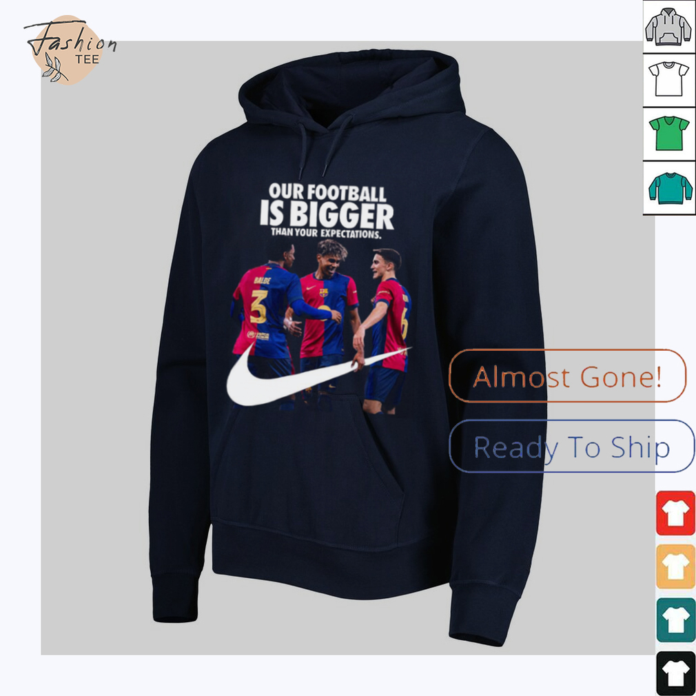 Our Football Is Bigger Than Your Expectations Nike x FC Barcelona La Liga Champions 2024 25 With 28 League Titles Won Unisex T Shirt Our Football Is Bigger Than Your Expectations Nike x FC Barcelona La Liga Champions 2024 25 With 28 League Titles Won Unisex T Shirt
