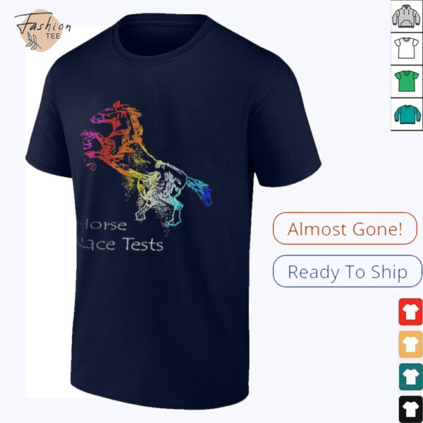 Paradise Fishing Horse Race Tests Rainbow T shirts