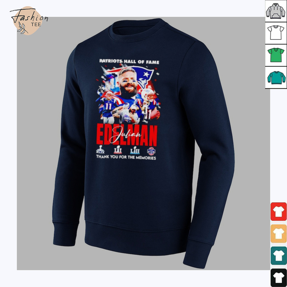 Patriots Hall of Fame Julian Edelman New England Patriots thank you for the memories shirt Patriots Hall of Fame Julian Edelman New England Patriots thank you for the memories shirt
