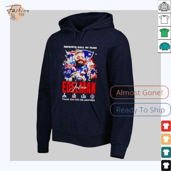 Patriots Hall of Fame Julian Edelman New England Patriots thank you for the memories shirt
