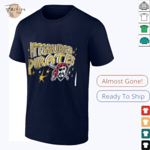 Pittsburgh Pirates Starter Women's Fireworks V Neck T Shirt_26_11zon