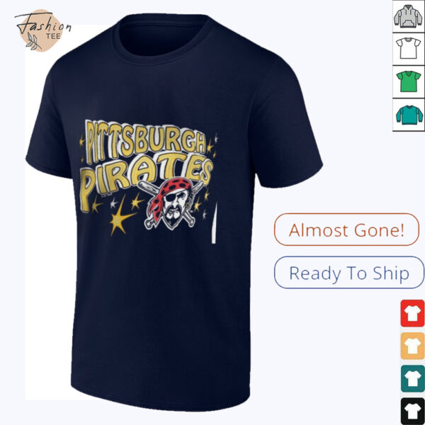 Pittsburgh Pirates Starter Women’s Fireworks V Neck T Shirt_26_11zon