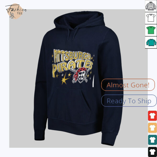 Pittsburgh Pirates Starter Women’s Fireworks V Neck T Shirt_26_11zon