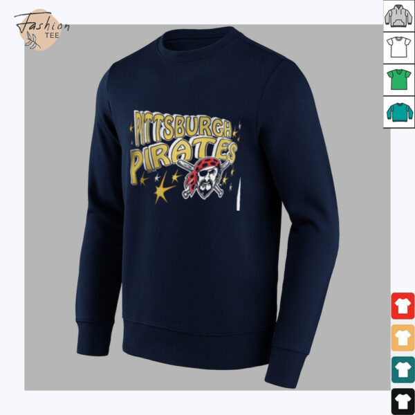 Pittsburgh Pirates Starter Women’s Fireworks V Neck T Shirt_26_11zon