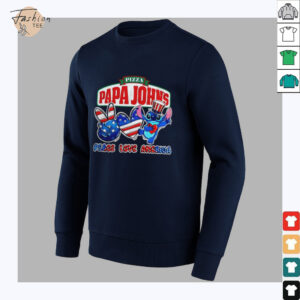 Pizza Papa John’s Stitch peace love America shirt