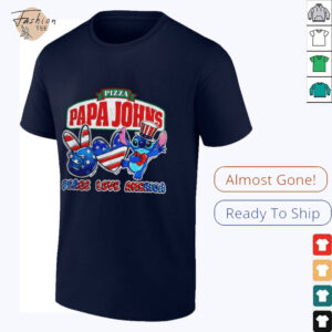 Pizza Papa John’s Stitch peace love America shirt