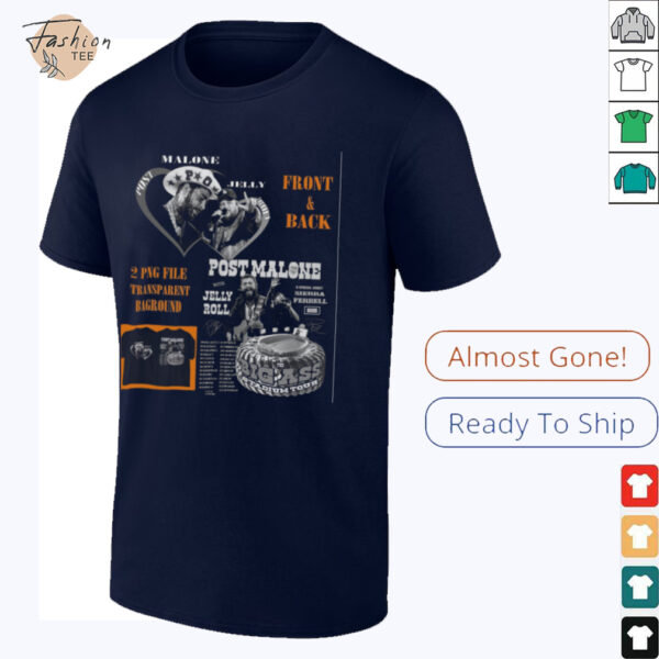 Post Malone Jelly Roll Big Ass Stadium Tour Artwork Shirt