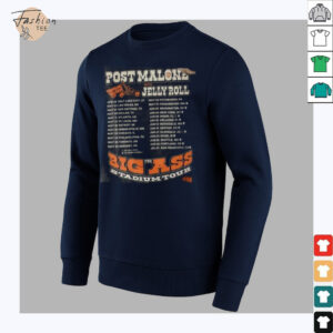 Post Malone Tour Big Ass Stadium Jelly Roll 2025 Country Music Shirt