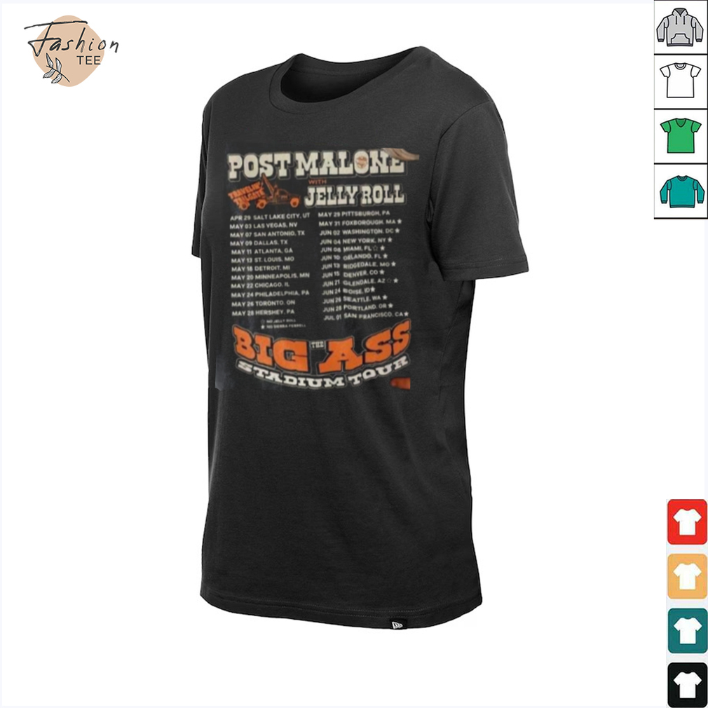 Post Malone Tour Big Ass Stadium Jelly Roll 2025 Country Music Shirt Post Malone Tour Big Ass Stadium Jelly Roll 2025 Country Music Shirt