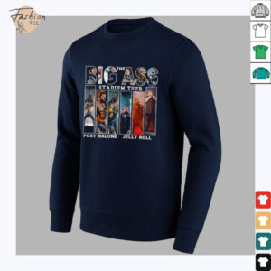 Post Malone Tour Big Ass Stadium Jelly Roll Football Retro 90s Vintage Shirt