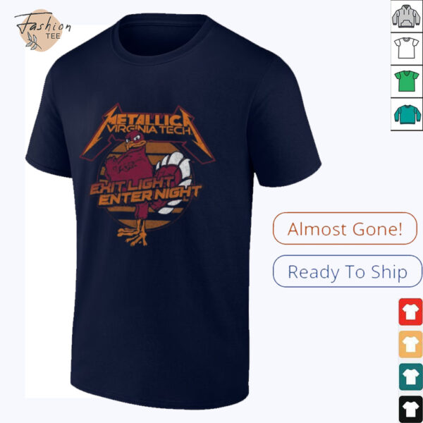 Retro Brand Black Virginia Tech Hokies Metallica Retro T Shirt_27_11zon