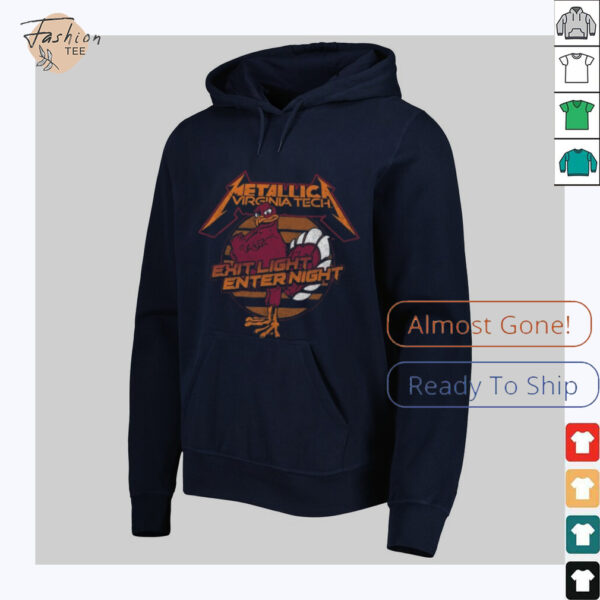 Retro Brand Black Virginia Tech Hokies Metallica Retro T Shirt_27_11zon