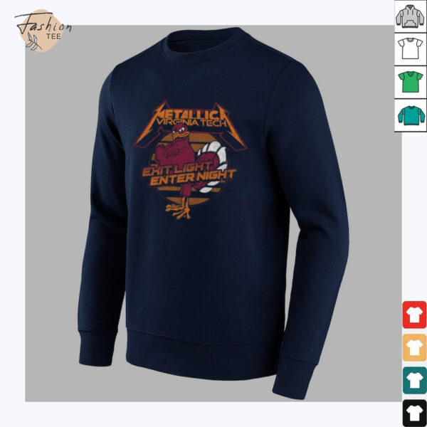 Retro Brand Black Virginia Tech Hokies Metallica Retro T Shirt_27_11zon