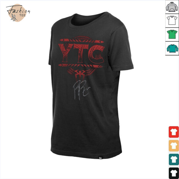 Roman Reigns WWE Autographed Fanatics Authentic YTC T Shirt_28_11zon