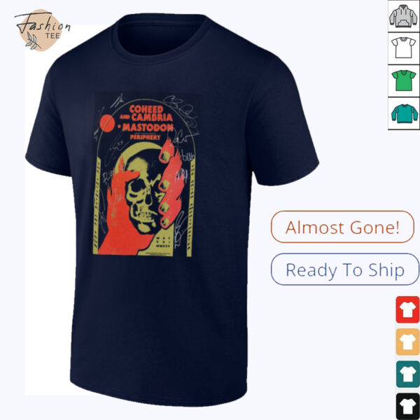 Signed Coheed And Cambria Mastodon Periphery Huntsville, AL 2025 Skull Hand T shirts
