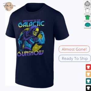 Skeletor flexing his muscles welcome to the Galactic Gunshow shirt