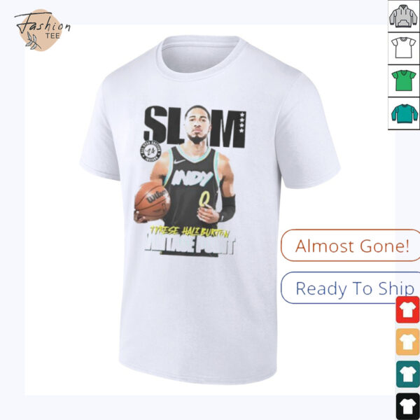 Slam Tyrese Haliburton vintage point Indiana Pacers signature shirt