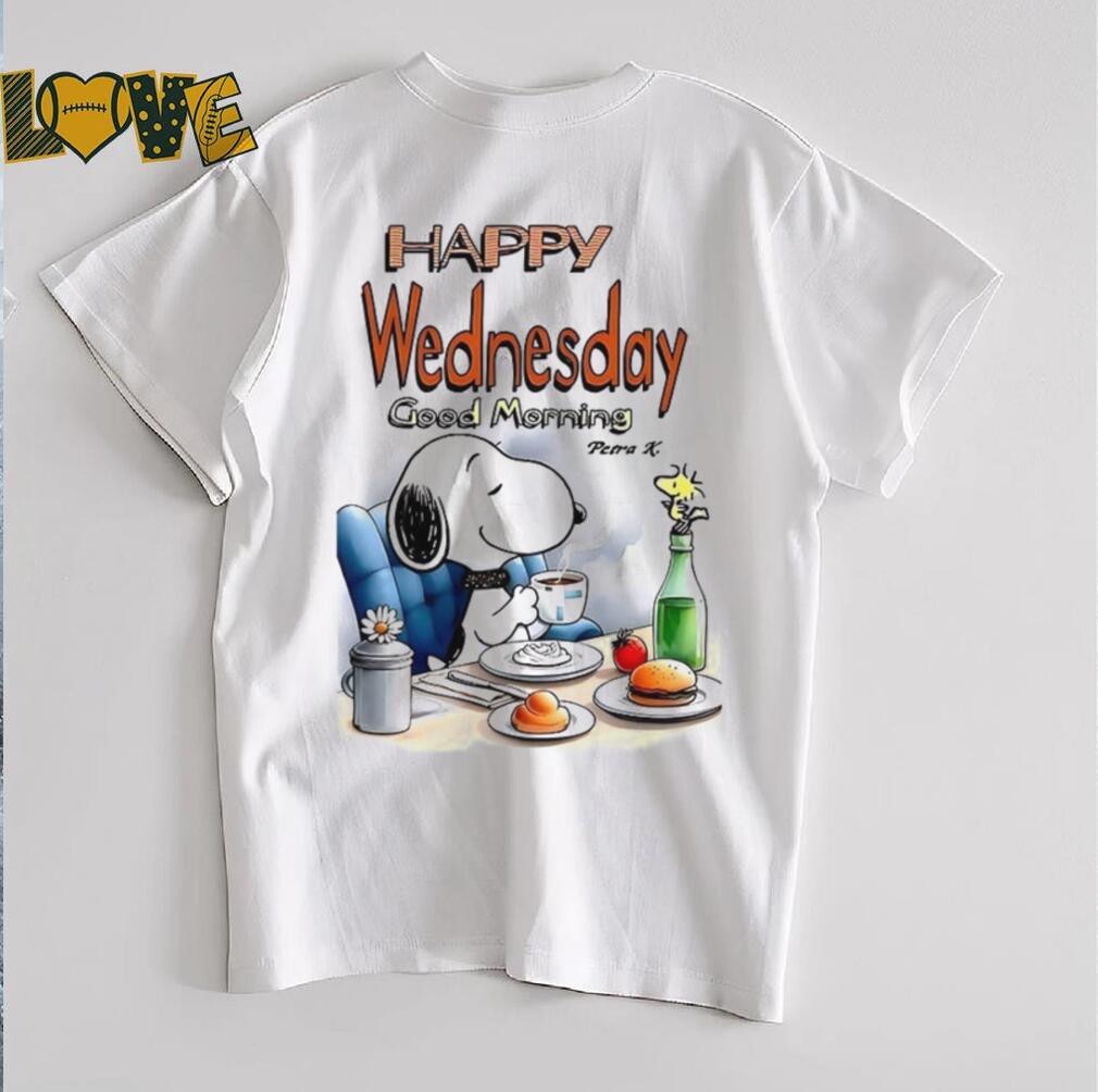 Snoopy happy wednesday good morning shirt Snoopy happy wednesday good morning shirt