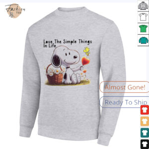 Snoopy love the simple things in life shirt