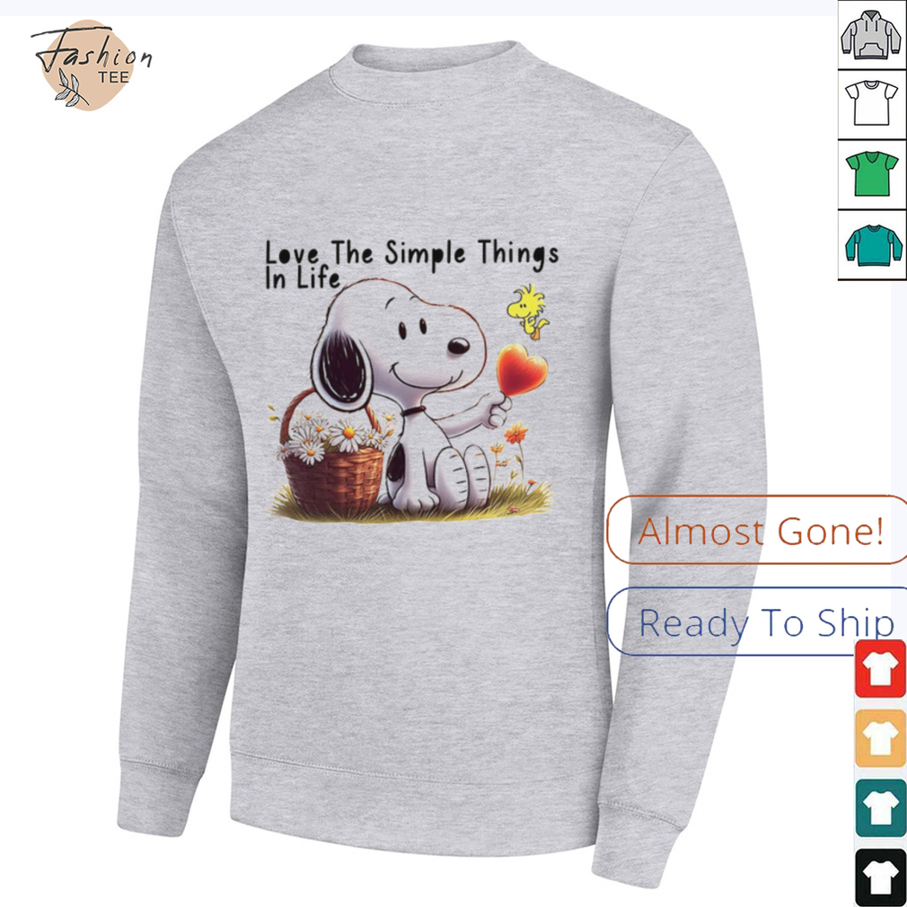 Snoopy love the simple things in life shirt Snoopy love the simple things in life shirt