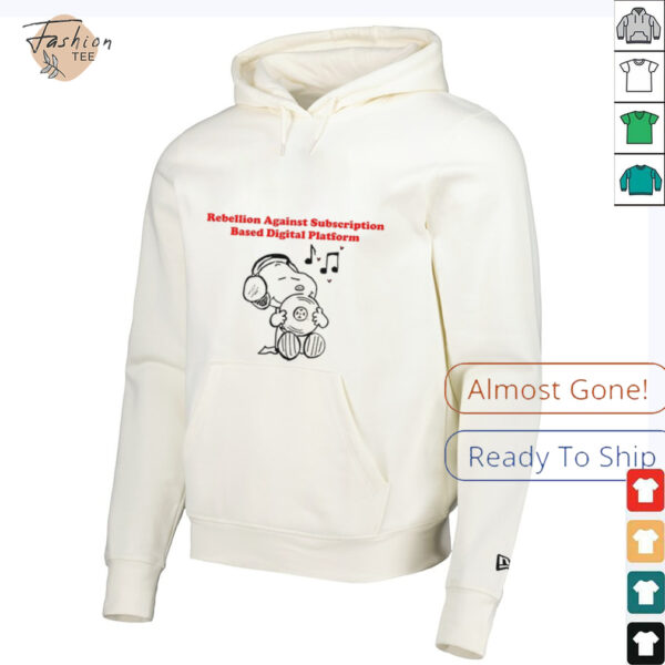 Snoopy rebellion against subscription based digital platform shirt