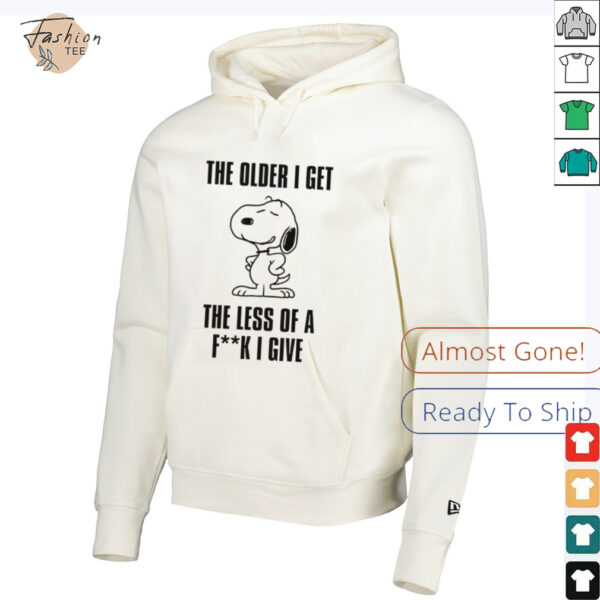 Snoopy the older I get the less of a fuck I give shirt