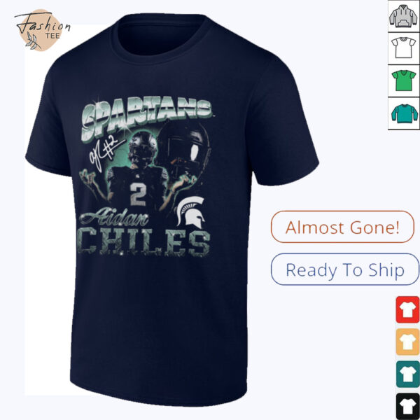 Spartans Aidan Chiles #2 Football Player Graphic T Shirt