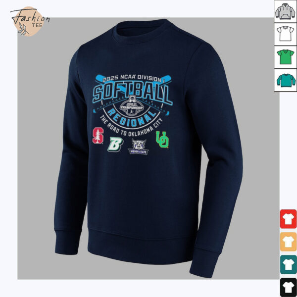 Stanford Binghamton Weber State Oregon NCAA Division I Softball Regional 2025 shirt