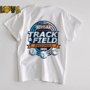The 2025 NDHSAA Class B Southwest Region Track & Field logo shirt