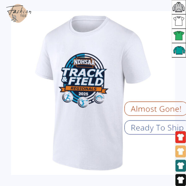 The 2025 NDHSAA Class B Southwest Region Track & Field logo shirt