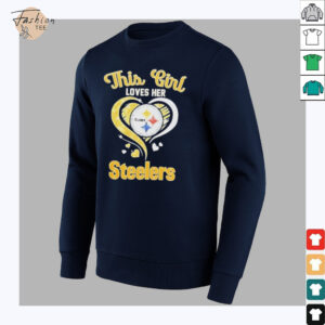 This girl loves her Pittsburgh Steelers shirt