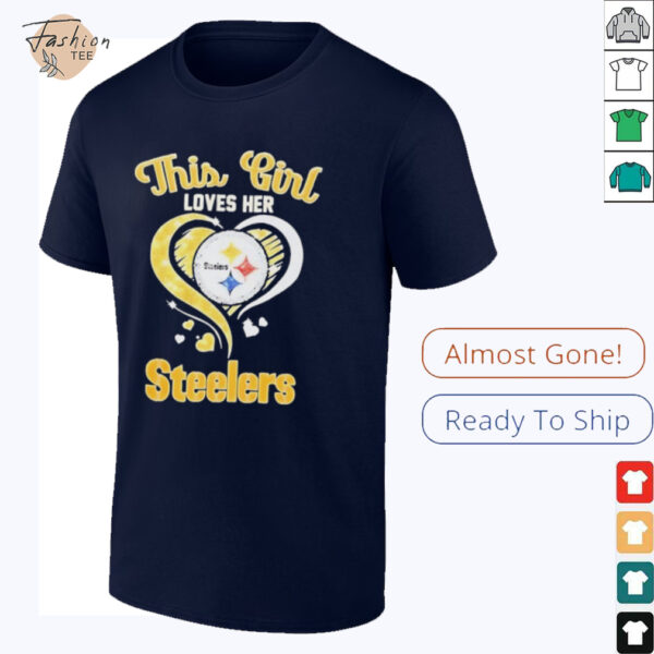 This girl loves her Pittsburgh Steelers shirt