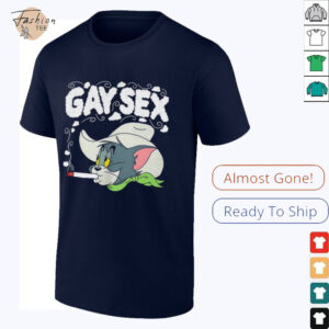 Tom and Jerry cigarettes smoke cowboy gay sex shirt