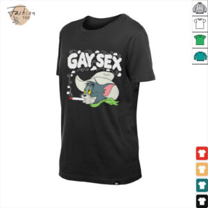 Tom and Jerry cigarettes smoke cowboy gay sex shirt