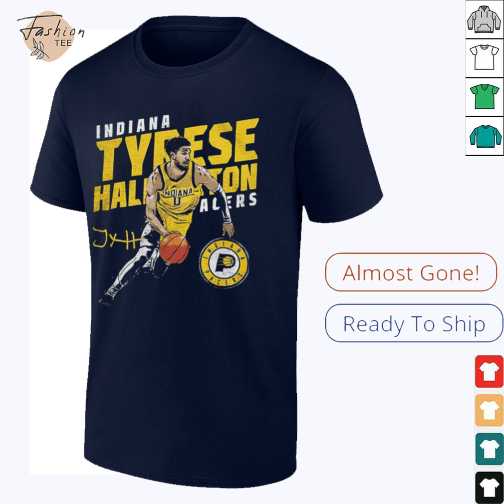 Tyrese Haliburton Indiana Pacers basketball player slant signature shirt Tyrese Haliburton Indiana Pacers basketball player slant signature shirt