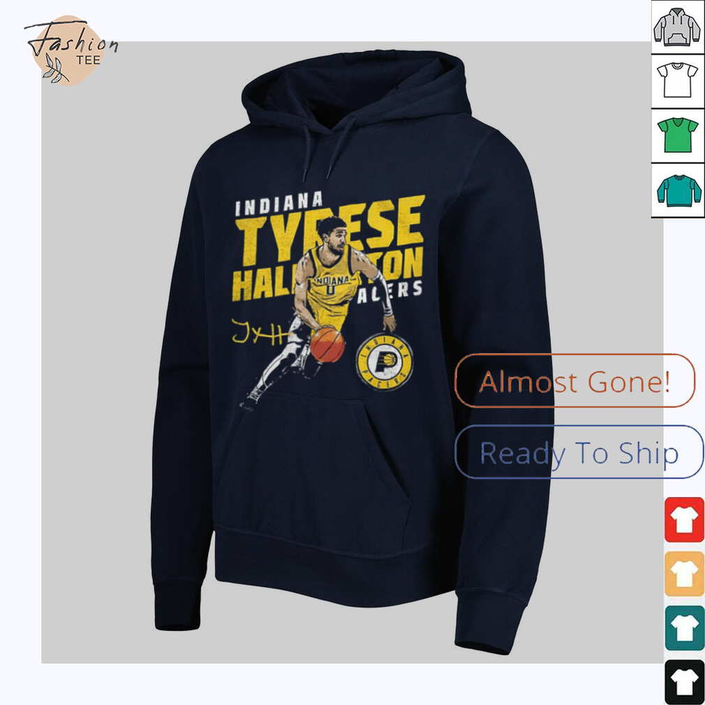 Tyrese Haliburton Indiana Pacers basketball player slant signature shirt Tyrese Haliburton Indiana Pacers basketball player slant signature shirt