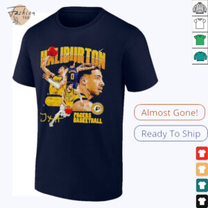Tyrese Haliburton Indiana Pacers basketball signature collage shirt