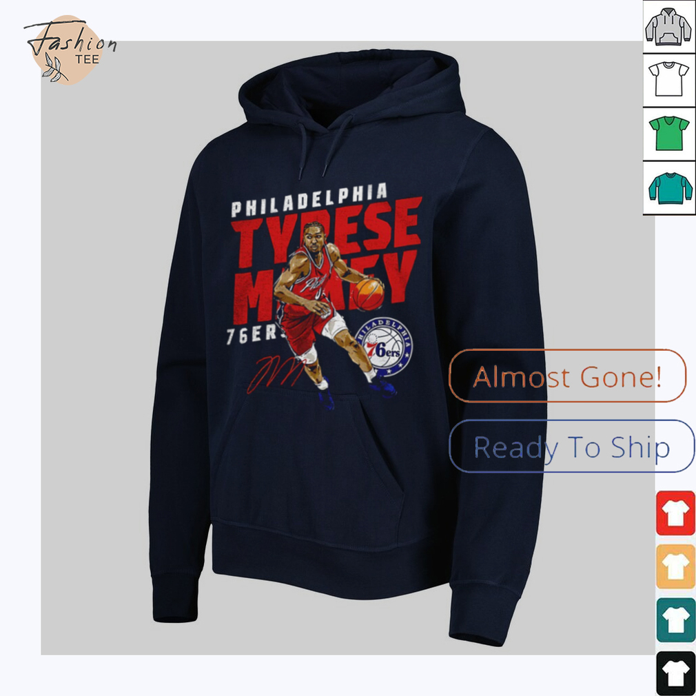 Tyrese Maxey Philadelphia 76ers basketball player slant signature shirt Tyrese Maxey Philadelphia 76ers basketball player slant signature shirt
